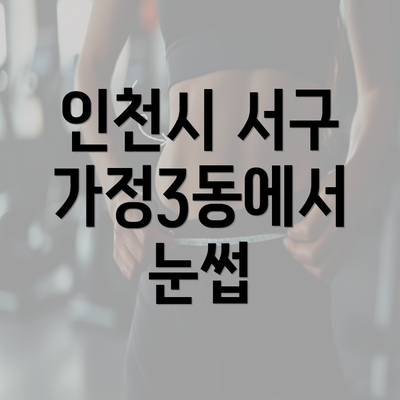 인천시 서구 가정3동에서 눈썹