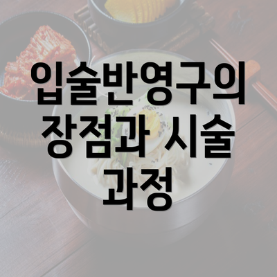 입술반영구의 장점과 시술 과정