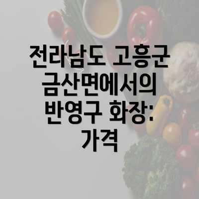 전라남도 고흥군 금산면에서의 반영구 화장: 가격