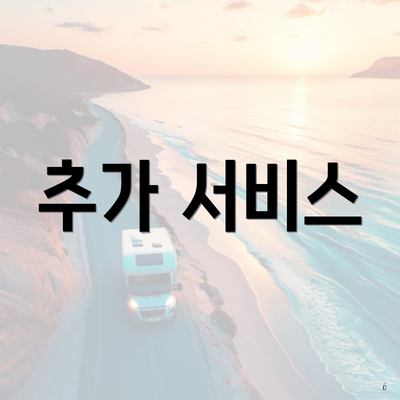 추가 서비스