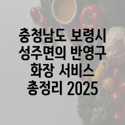 충청남도 보령시 성주면의 반영구 화장 서비스 총정리 2025