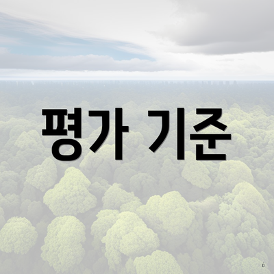 평가 기준