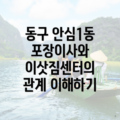 동구 안심1동 포장이사와 이삿짐센터의 관계 이해하기