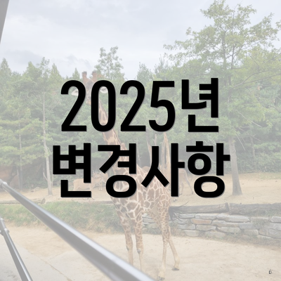 2025년 변경사항