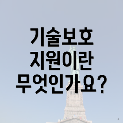 기술보호 지원이란 무엇인가요?