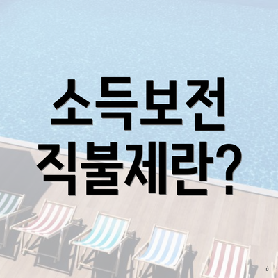 소득보전 직불제란?