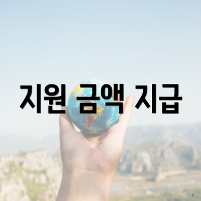 지원 금액 지급