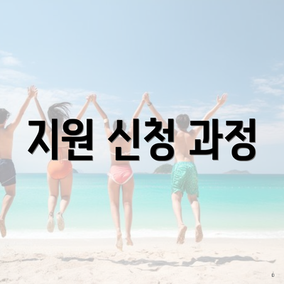 지원 신청 과정