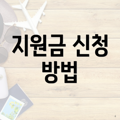 지원금 신청 방법