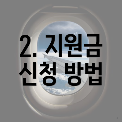 2. 지원금 신청 방법