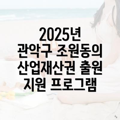 2025년 관악구 조원동의 산업재산권 출원 지원 프로그램
