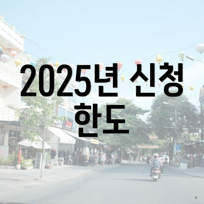 2025년 신청 한도