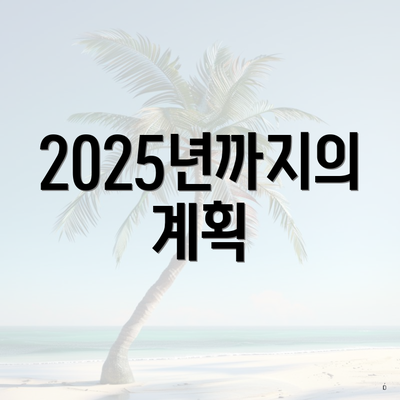 2025년까지의 계획