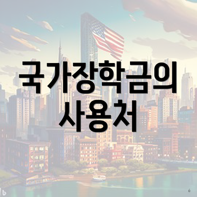 국가장학금의 사용처