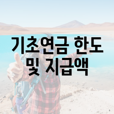 기초연금 한도 및 지급액