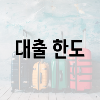대출 한도
