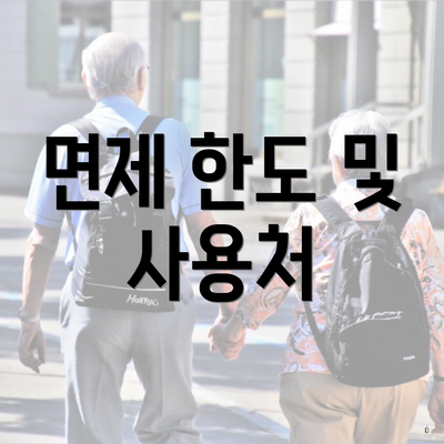 면제 한도 및 사용처
