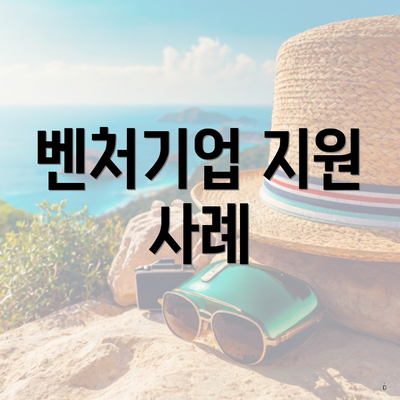 벤처기업 지원 사례