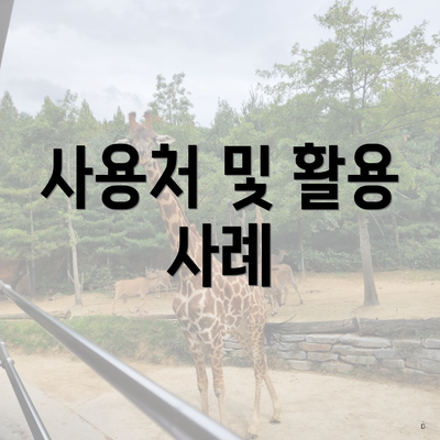 사용처 및 활용 사례