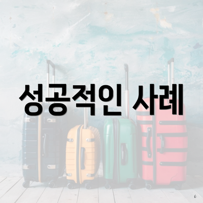 성공적인 사례