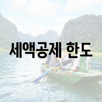 세액공제 한도
