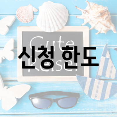 신청 한도