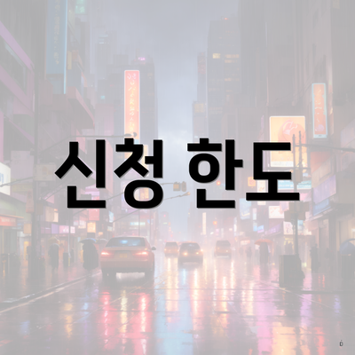 신청 한도