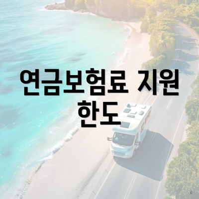 연금보험료 지원 한도
