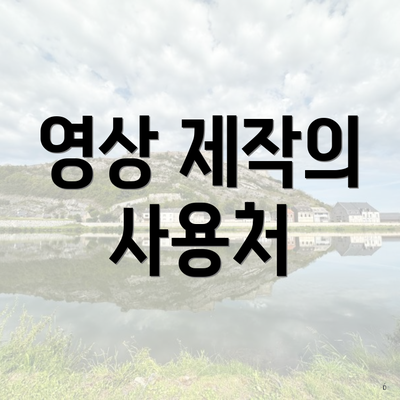 영상 제작의 사용처