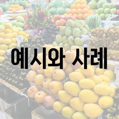 예시와 사례