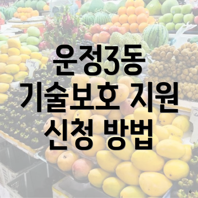 운정3동 기술보호 지원 신청 방법