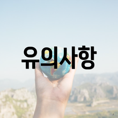 유의사항