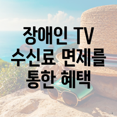 장애인 TV 수신료 면제를 통한 혜택