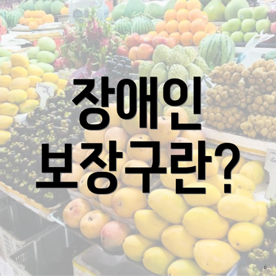 장애인 보장구란?