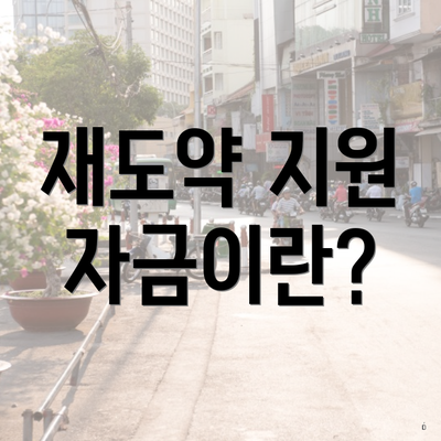 재도약 지원 자금이란?