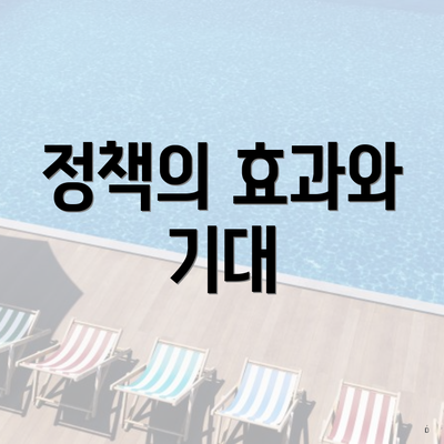 정책의 효과와 기대