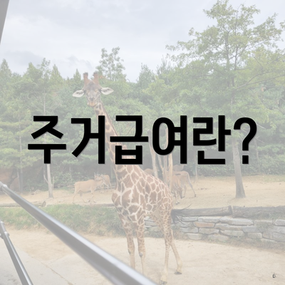 주거급여란?