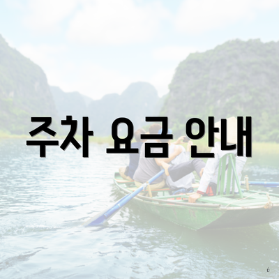 주차 요금 안내