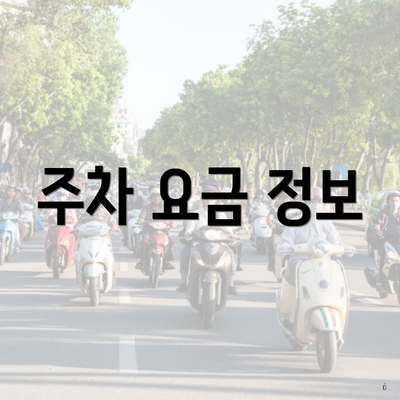 주차 요금 정보