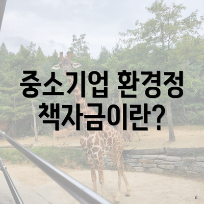 중소기업 환경정책자금이란?