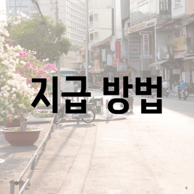 지급 방법