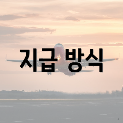 지급 방식