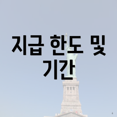 지급 한도 및 기간
