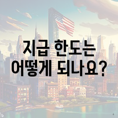 지급 한도는 어떻게 되나요?