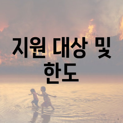 지원 대상 및 한도