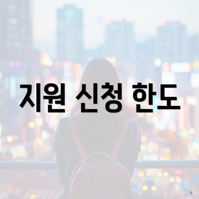 지원 신청 한도