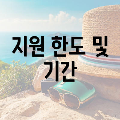 지원 한도 및 기간