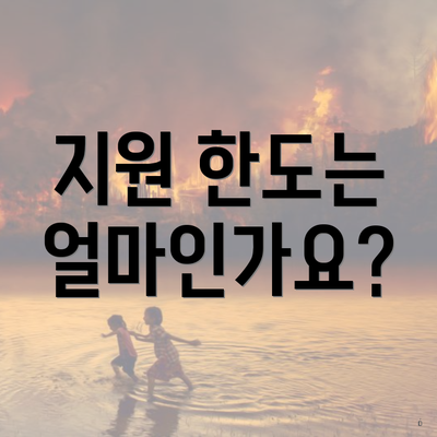 지원 한도는 얼마인가요?