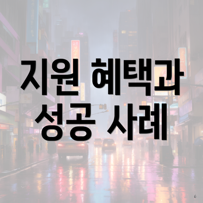 지원 혜택과 성공 사례