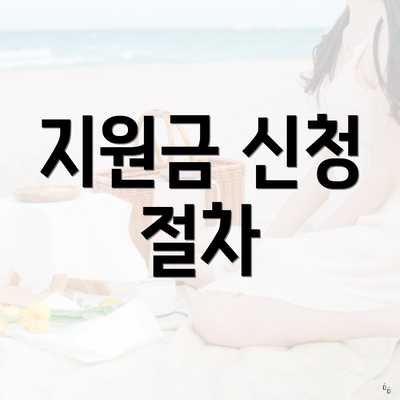 지원금 신청 절차